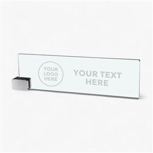 Personalized Corporate Engraved Logo Glass Nameplate - 8555