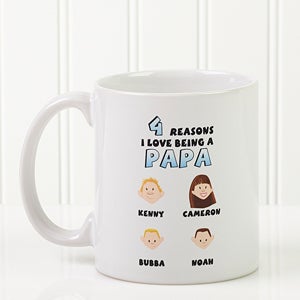 Personalized Family Characters Coffee Mug - His Reason Why - 8603-S