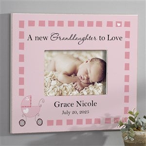 New Grandbaby Personalized 5x7 Wall Frame - Horizontal - 8653-WH