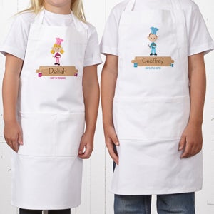 Junior Chef Character Personalized Kids Apron - 8680