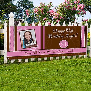 Birthday Party Personalized Photo Banner - 45x108 - 8724-L