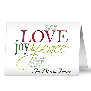 Words Of Christmas Holiday Card-Premium - 8804-P