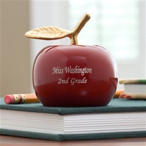 Personalized Apple Brass Teacher Bell - 8857