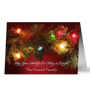 Merry & Bright Lights Premium Holiday Card - 8887-P
