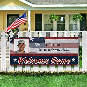 Military Proud Personalized Photo Banner - 30x72 - 8914