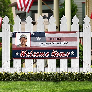 Military Proud Personalized Photo Banner - 20x48 - 8914-S
