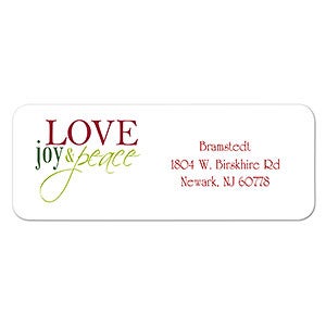 Words of Christmas Return Address Labels - 9046