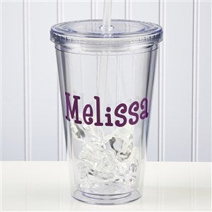 Personalized Reusable Drink Cup with Name - Insulated Acrylic - 9153-N