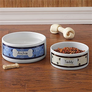 Throw Me A Bone Personalized Dog Bowl - Large - 9159-L