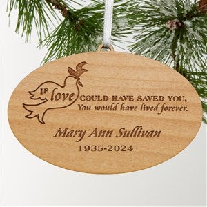 Forever Loved Personalized Natural Wood Memorial Ornament - 9230