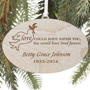 Forever Loved Personalized Whitewash Wood Memorial Ornament - 9230-W