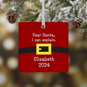 Dear Santa Personalized Square Photo Ornament - 9231-1M