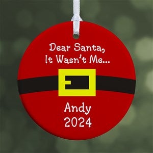 Personalized Christmas Ornaments - Santas Belt - 1-Sided - 9231-1