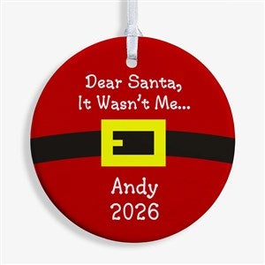 Personalized Christmas Ornaments - Santas Belt - 1-Sided - 9231-1