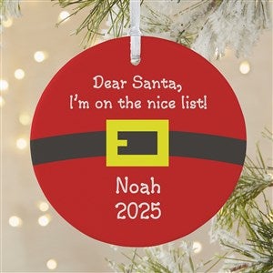 Santas Belt Personalized Christmas Ornament - 9231-1L