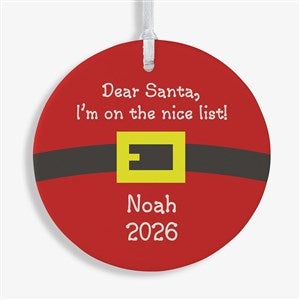 Santas Belt Personalized Christmas Ornament - 9231-1L