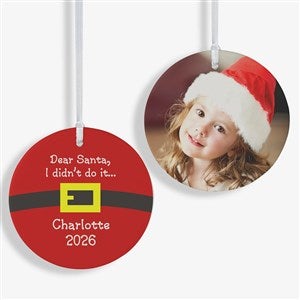 Santas Belt Personalized Photo Ornament - 9231-2L
