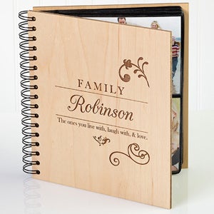 Personalized photo album cover and Family engraving – skinwoodukraine