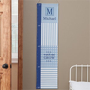 Gingham Personalized Growth Chart - 9373