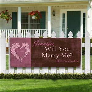 Will You Marry Me? Personalized Banner - 30x72 - 9384