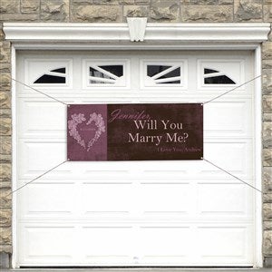Will You Marry Me? Personalized Banner - 20x48 - 9384-S
