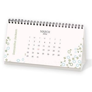 Floral Expressions Personalized Desk Calendar - 9414