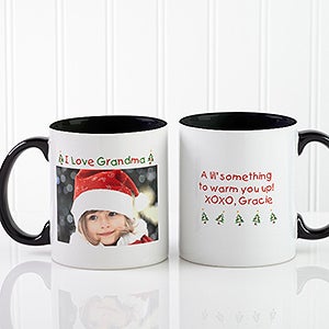 Personalized Photo Holiday Mugs - Loving You - Black Handle - 9426-B