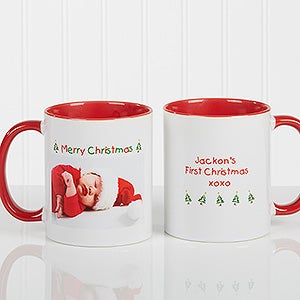 Personalized Photo Holiday Mugs - Loving You - Red Handle - 9426-R