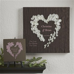 Heart of Roses Personalized Canvas Print-20x20 - 9535-L