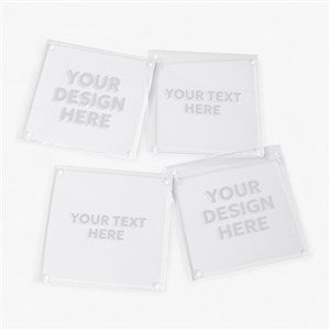 Personalized Logo Glass Coaster Set - 9561