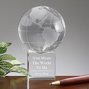 You Mean The World To Me Personalized Globe - 9577