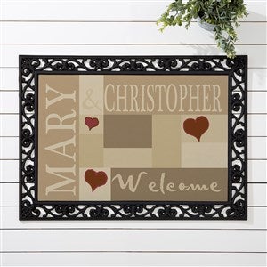Personalized Doormat - Welcoming Hearts - 9595