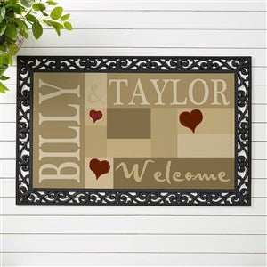 Personalized Doormat - 20x35 Welcoming Hearts - 9595-M
