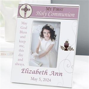 A Girls First Communion Personalized 4x6 Tabletop Frame - Vertical - 9646-TV