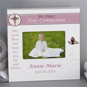 A Girls First Communion Personalized 4x6 Box Frame - Horizontal - 9646-BH