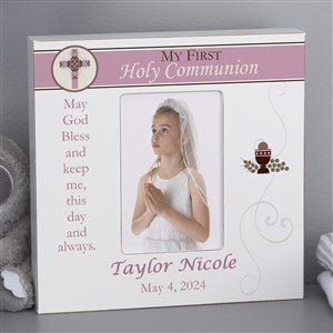 A Girls First Communion Personalized 4x6 Box Frame - Vertical - 9646-BV