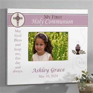 A Girls First Communion Personalized 5x7 Wall Frame - Horizontal - 9646-WH