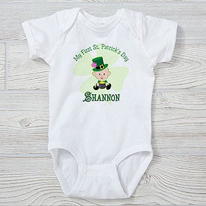 Babys First St. Patricks Day Personalized Baby Clothes - 9673-CBB