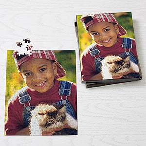 Personalized Photo Jigsaw Puzzle with Keepsake Tin - Vertical - 9702-252V