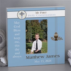 A Boys First Communion Personalized Frame 4x6 Box Vertical - 9738-BV