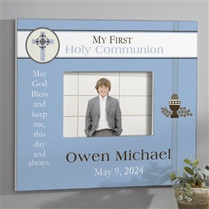 A Boys First Communion Personalized Frame 5x7 Wall Horizontal  - 9738-WH