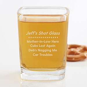 Name Your Troubles Personalized Shot Glass - 9859
