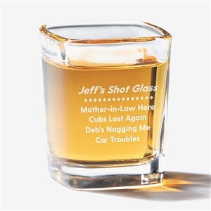 Name Your Troubles Personalized Shot Glass - 9859