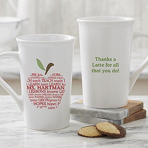 Personalized Teacher Latte Mugs - 9915-U