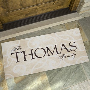 Large Personalized Doormats - Family Name Welcome Mat for Families - 9927-F-O