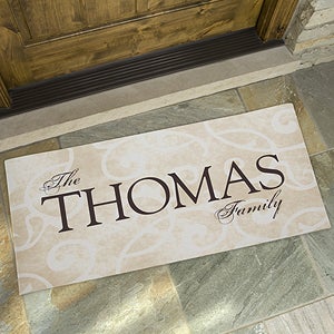 Large Personalized Doormats - Family Name Welcome Mat for Families - 9927-F-O