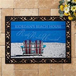 Custom Personalized Beach Door Mat With Rubber Back - 9930-S