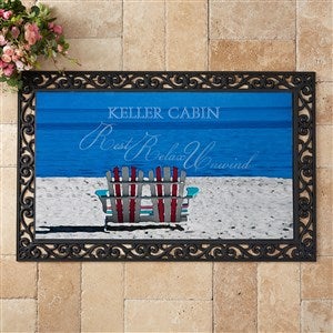 Personalized Custom Door Mat - Beach Design  - 9930-M