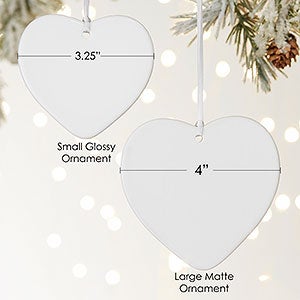 Farmhouse Heart Personalized Heart Ornament - 1 Sided Wood