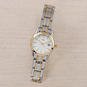 Women's TFX By Bulova Engraved Two Tone Watch
